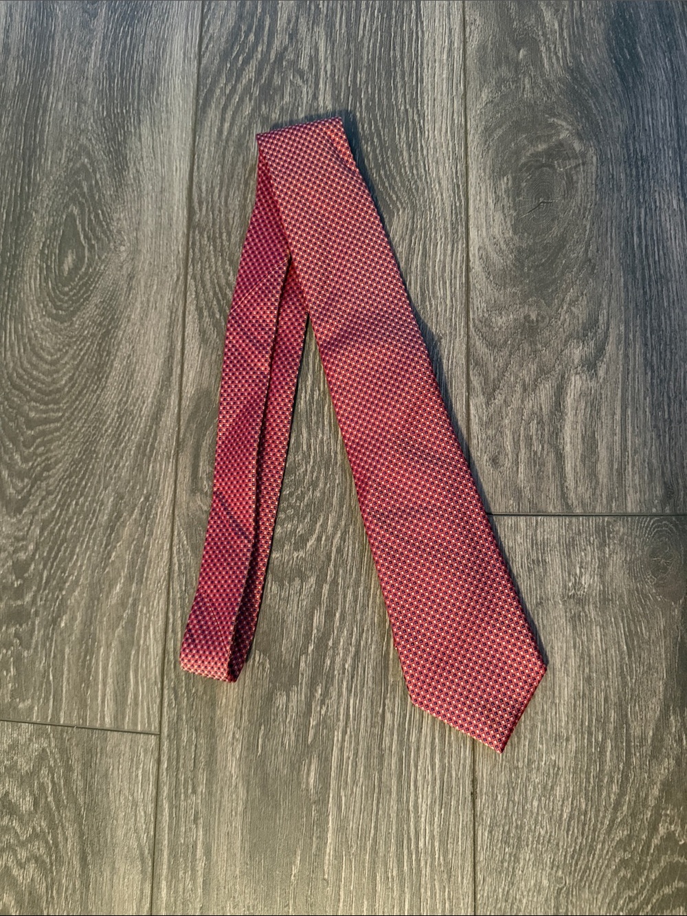 Jos. A. Bank - Red Micro-Pattern 100% Silk Tie